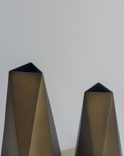 Prism - designer geometric metal accent for contemporary home decor by OLKAP