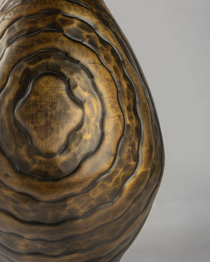 Ripple - designer textured metal tray for contemporary luxury home decor by OLKAP