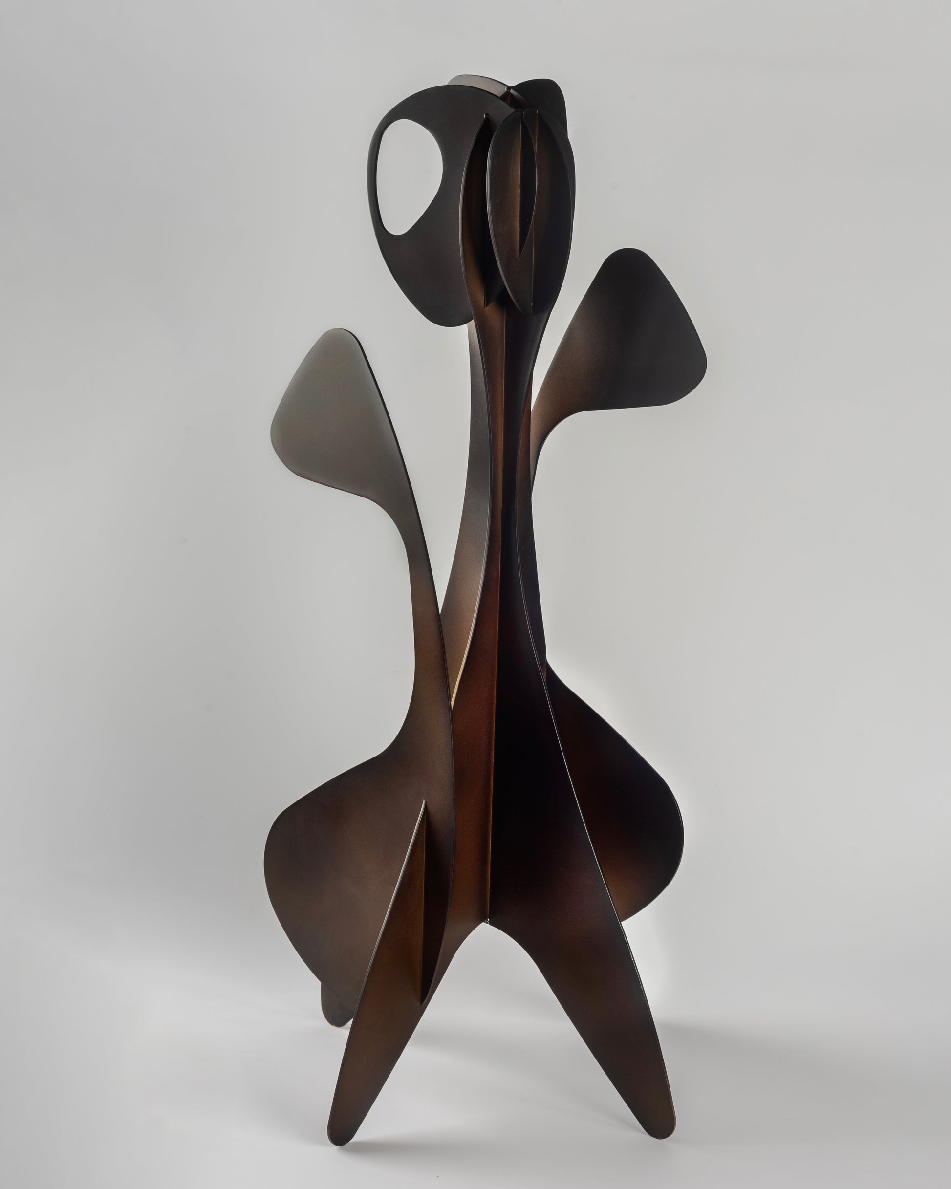 Spire - designer tall metal sculpture for contemporary luxury home decor by Olkap