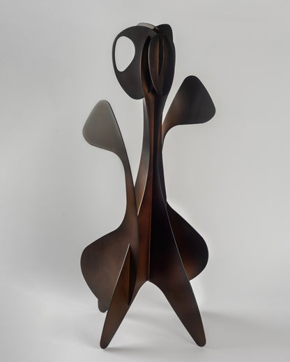 Spire - designer tall metal sculpture for contemporary luxury home decor by Olkap