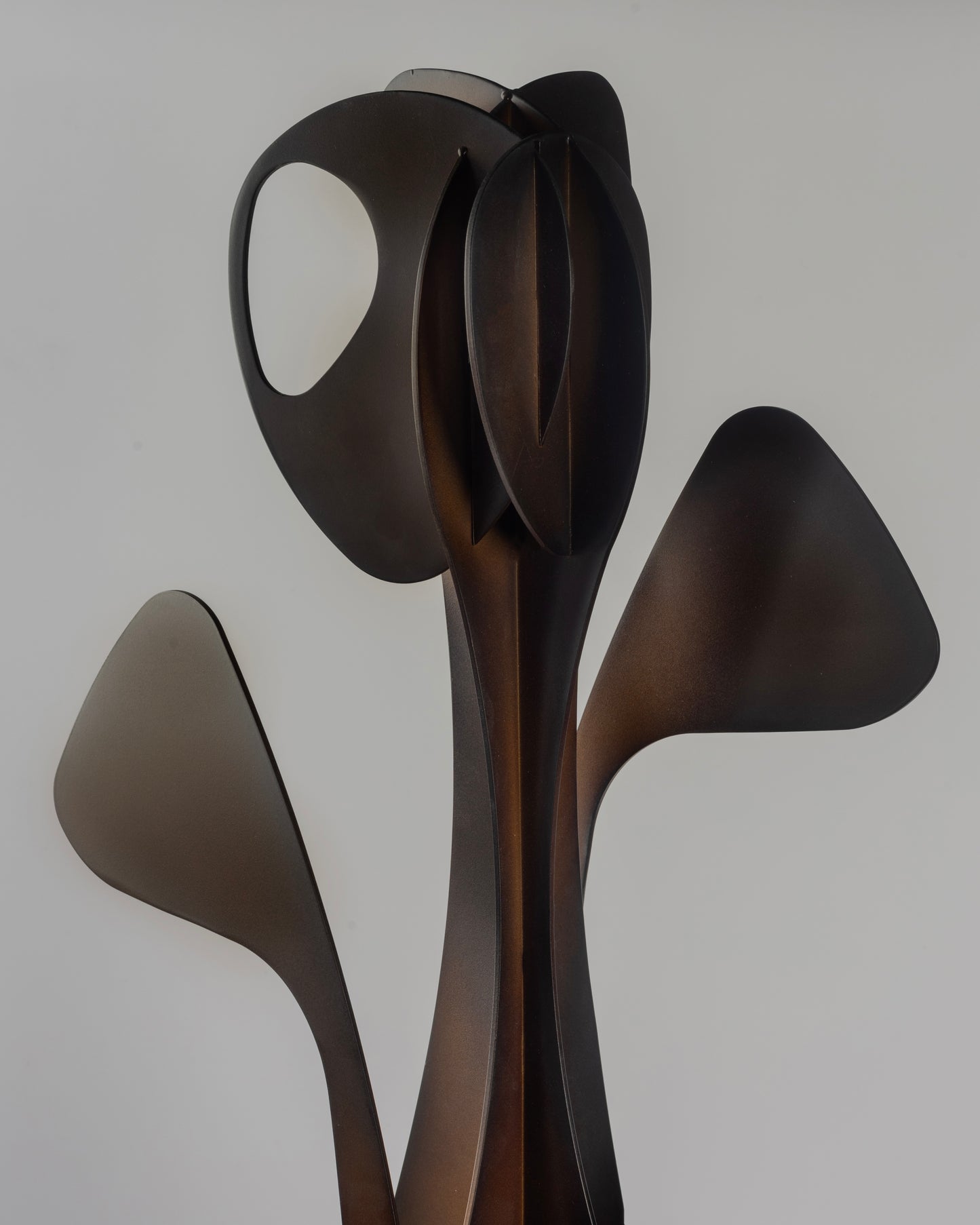 Spire - designer tall metal sculpture for contemporary luxury home decor by Olkap