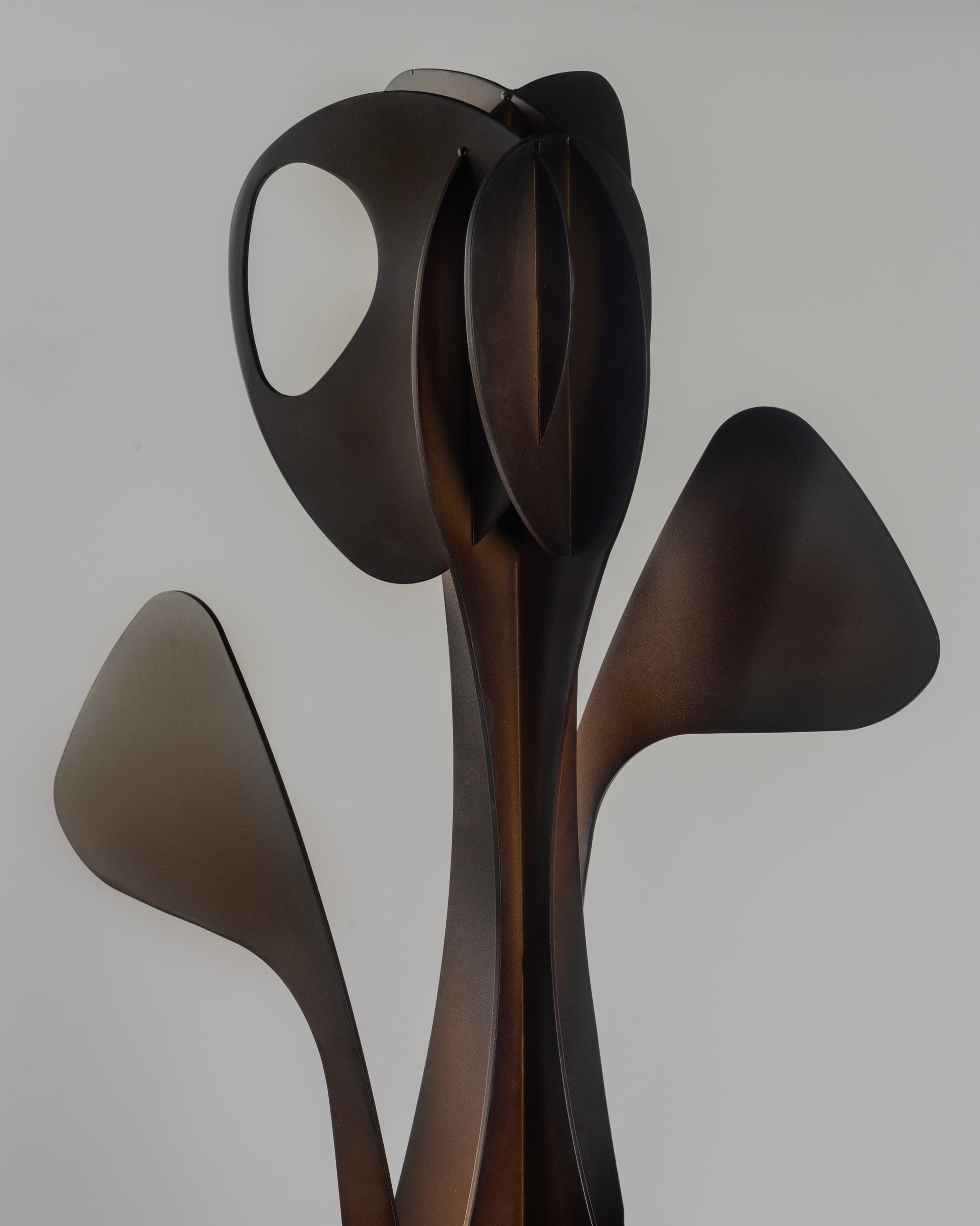 Spire - designer tall metal sculpture for contemporary luxury home decor by Olkap