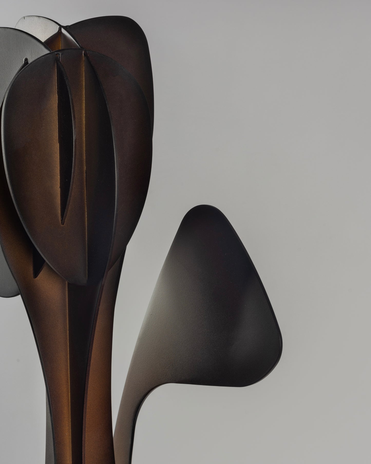 Spire - designer tall metal sculpture for contemporary luxury home decor by Olkap