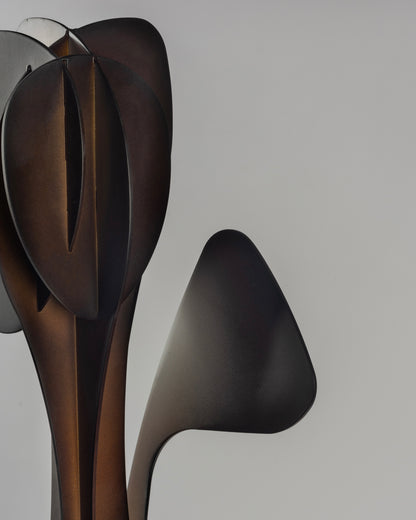 Spire - designer tall metal sculpture for contemporary luxury home decor by Olkap