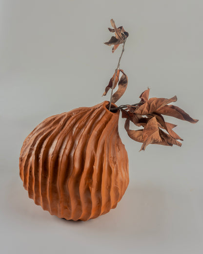 Terra - designer terracotta decorative vase for contemporary home decor by Olkap
