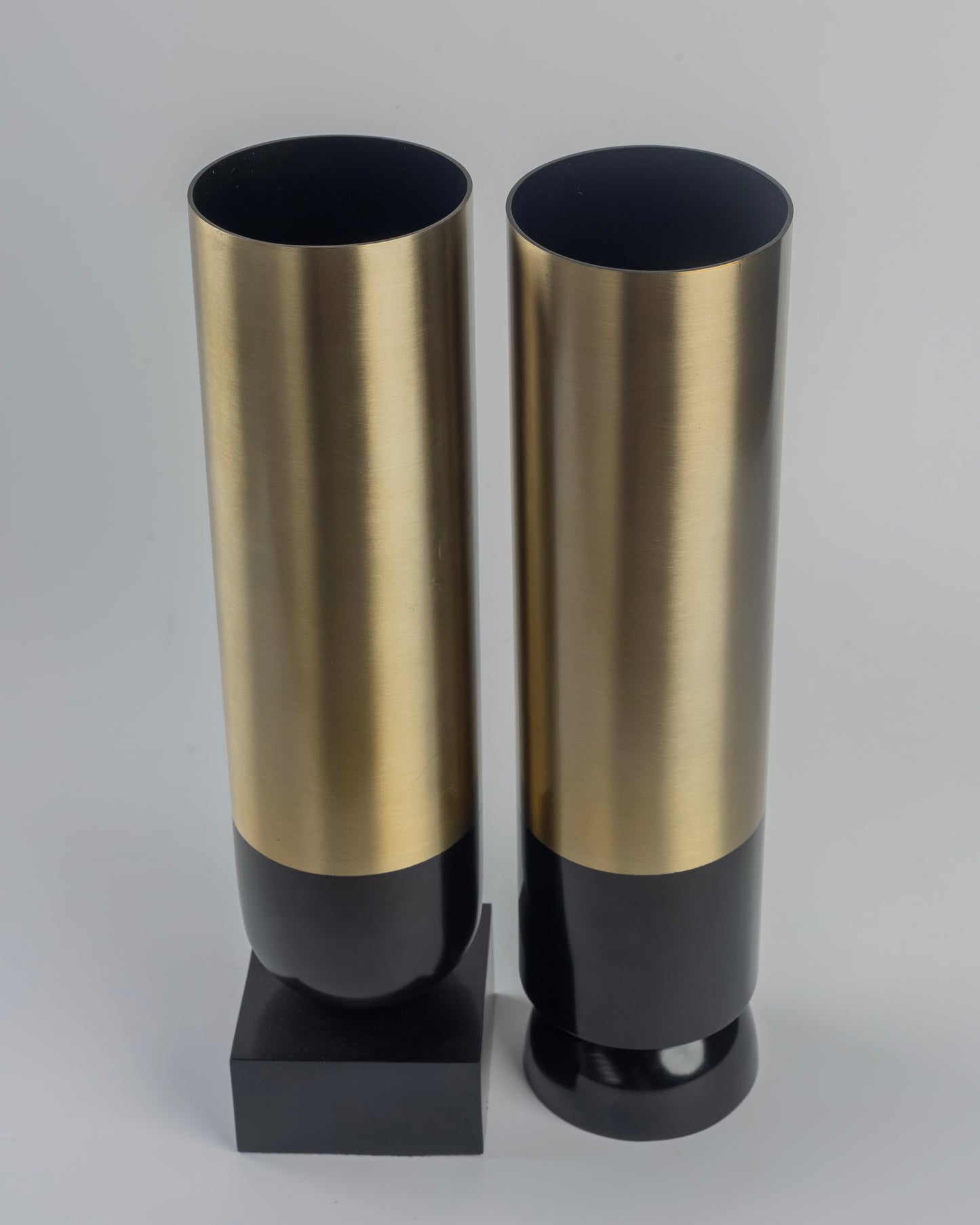 Victor - designer textured metal vase for contemporary luxury home decor by OLKAP