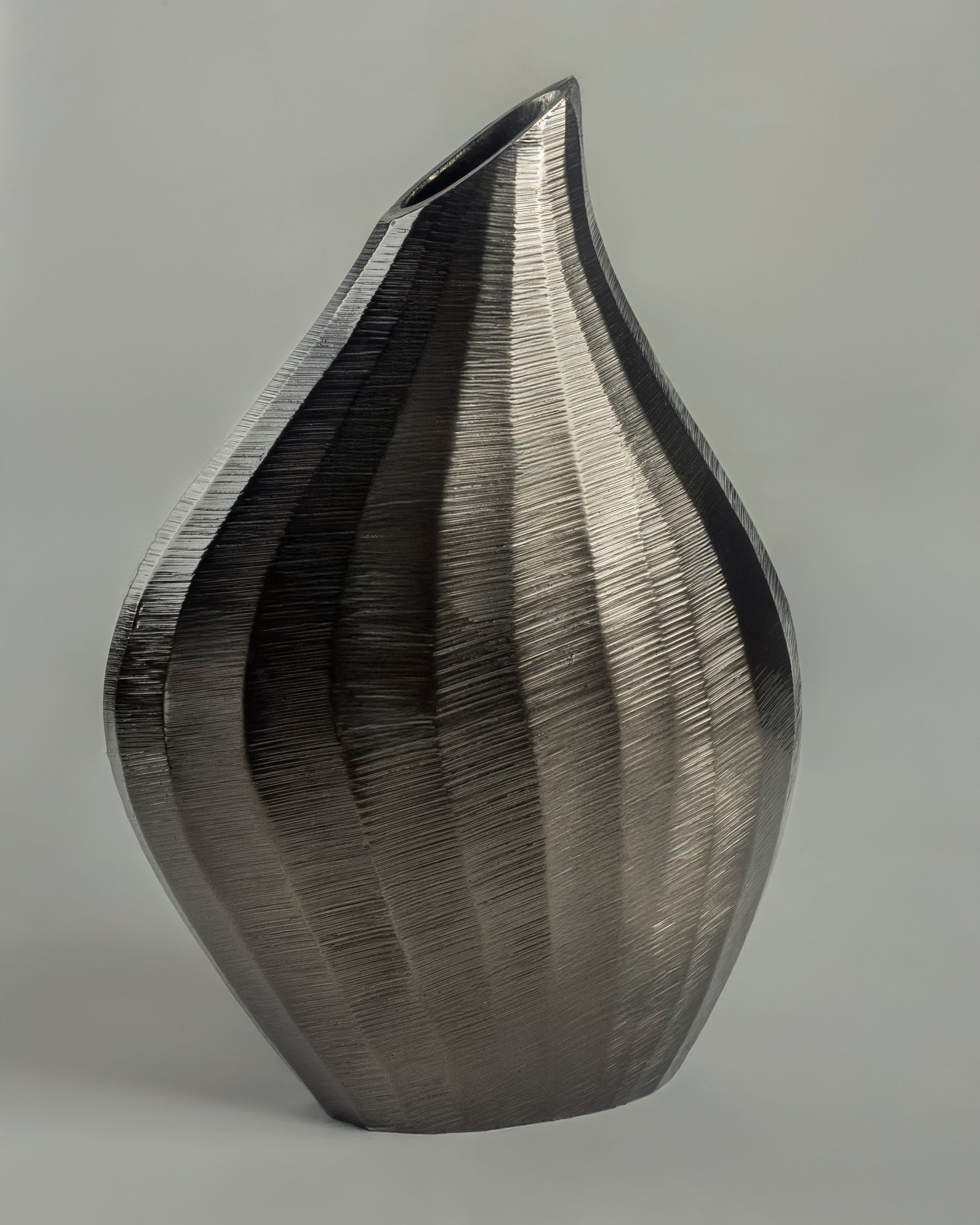 Wavelet - designer wavy metal tray for contemporary luxury home decor by Olkap