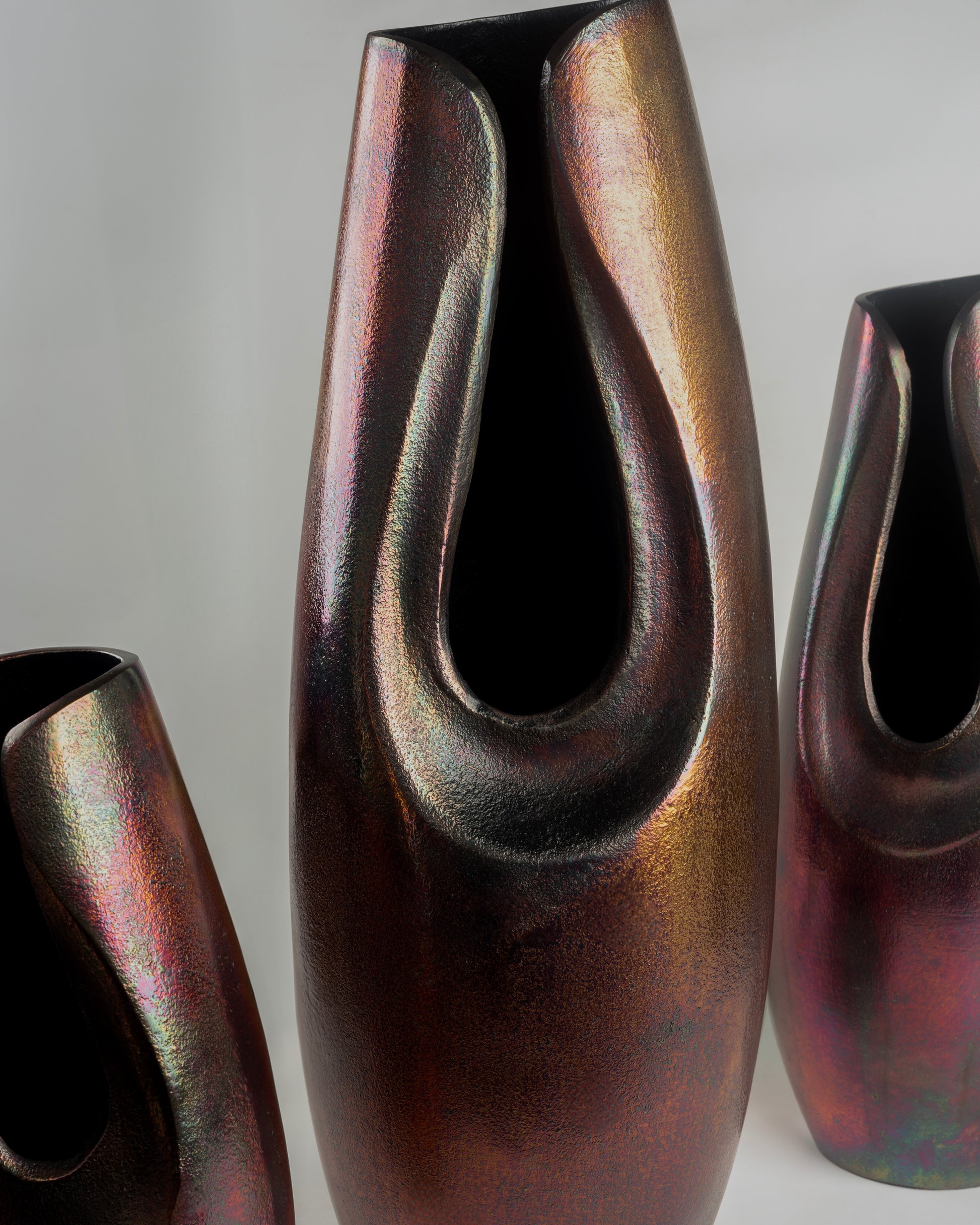 Iris - high-end artistic metal wall art for luxury home decor by Olkap