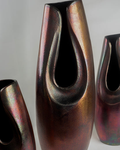 Iris - high-end artistic metal wall art for luxury home decor by Olkap